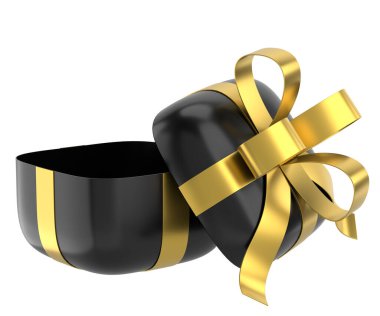 Hediye Kutusu açıldı. Üç boyutlu hediye kutusu. 3B illüstrasyon.