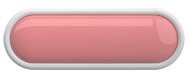 Üç boyutlu düğme. Boş tuş. 3B illüstrasyon.