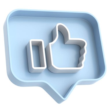 İkon gibi. Düğme gibi. 3B illüstrasyon.