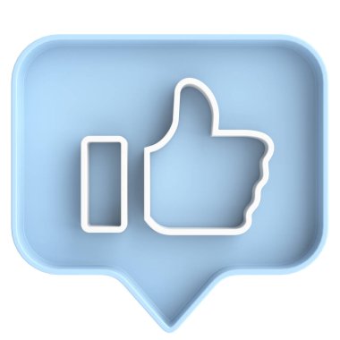 İkon gibi. Düğme gibi. 3B illüstrasyon.