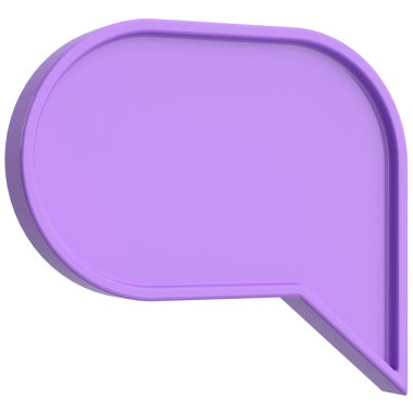 Konuşma balonu. Sohbet balonu. 3B illüstrasyon.