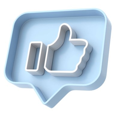 İkon gibi. Düğme gibi. 3B illüstrasyon.