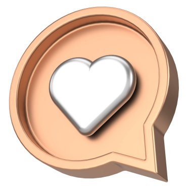 İkon gibi. Düğme gibi. 3B illüstrasyon.