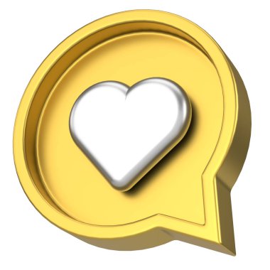 İkon gibi. Düğme gibi. 3B illüstrasyon.