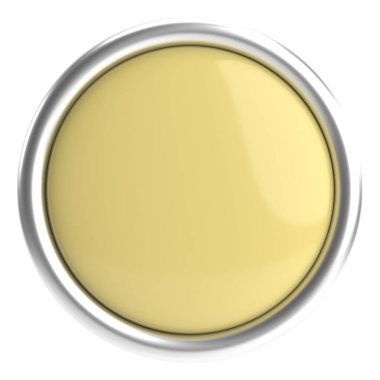 Üç boyutlu daire düğmesi. Boş tuş. 3B illüstrasyon.