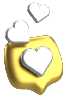 İkon gibi. Üç boyutlu simge. 3B illüstrasyon.