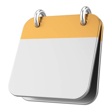 Boş takvim. Üç boyutlu takvim. 3B illüstrasyon.