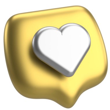 Düğme gibi. İkon gibi. 3B illüstrasyon.