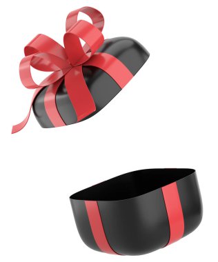 Hediye Kutusu açıldı. Üç boyutlu hediye kutusu. 3B illüstrasyon.