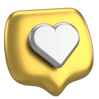 İkon gibi. Düğme gibi. 3B illüstrasyon.