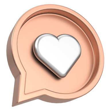 İkon gibi. Düğme gibi. 3B illüstrasyon.