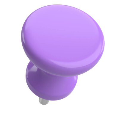 Pimi çek. Çizim iğnesi. Üç boyutlu pim. 3B illüstrasyon.