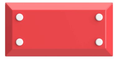 Üç boyutlu düğme. Boş tuş. 3B illüstrasyon.