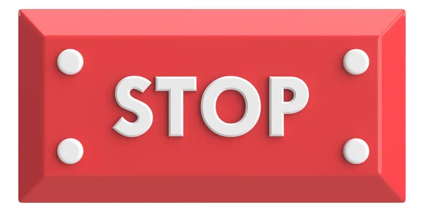 Stop Button Button Illustration — Stock Photo, Image