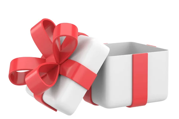 打开礼品盒3D礼品盒3D插图 — 图库照片