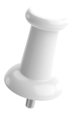 Pimi çek. Çizim iğnesi. Üç boyutlu pim. 3B illüstrasyon.