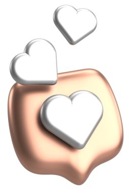 İkon gibi. Üç boyutlu simge. 3B illüstrasyon.