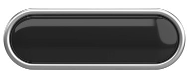 Üç boyutlu düğme. Boş tuş. 3B illüstrasyon.