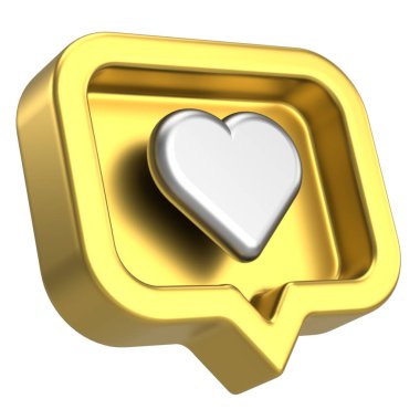 İkon gibi. Düğme gibi. 3B illüstrasyon.