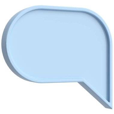 Konuşma balonu. Sohbet balonu. 3B illüstrasyon.