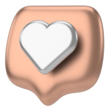 Düğme gibi. İkon gibi. 3B illüstrasyon.