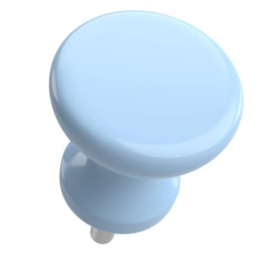 Pimi çek. Çizim iğnesi. Üç boyutlu pim. 3B illüstrasyon.