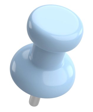 Pimi çek. Çizim iğnesi. Üç boyutlu pim. 3B illüstrasyon.