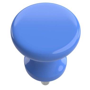 Pimi çek. Çizim iğnesi. Üç boyutlu pim. 3B illüstrasyon.