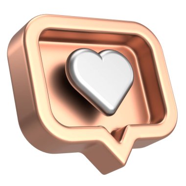 İkon gibi. Düğme gibi. 3B illüstrasyon.