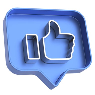 İkon gibi. Düğme gibi. 3B illüstrasyon.