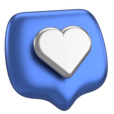 İkon gibi. Düğme gibi. 3B illüstrasyon.