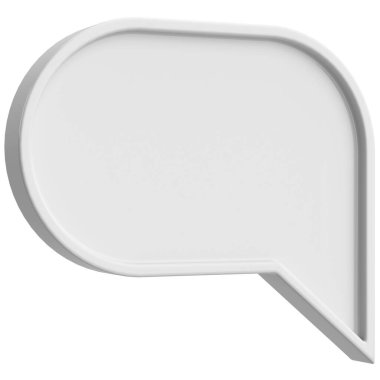 Konuşma balonu. Sohbet balonu. 3B illüstrasyon.