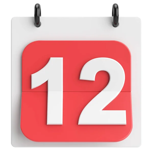 12Th Twelfth Day Month Calendar Illustration — Stock Photo, Image