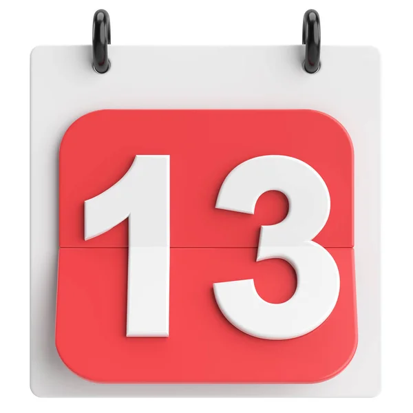 13E Dertiende Dag Van Maand Kalender Illustratie — Stockfoto