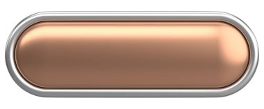 Üç boyutlu düğme. Boş tuş. 3B illüstrasyon.