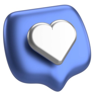 Düğme gibi. İkon gibi. 3B illüstrasyon.