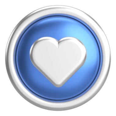 Düğme gibi. İkon gibi. 3B illüstrasyon.