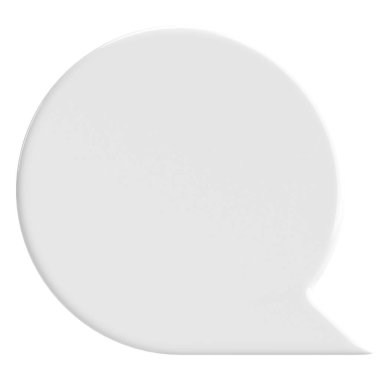 Konuşma balonu. Sohbet balonu. 3B illüstrasyon.