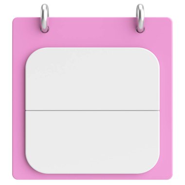 Boş takvim. Üç boyutlu takvim. 3B illüstrasyon.