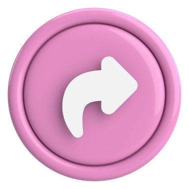 Paylaş düğmesi. Simgeyi paylaş. 3B illüstrasyon.