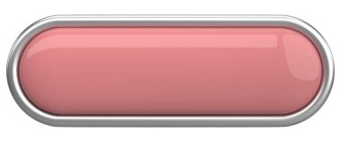 Üç boyutlu düğme. Boş tuş. 3B illüstrasyon.