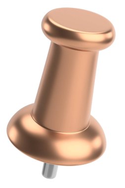 Pimi çek. Çizim iğnesi. Üç boyutlu pim. 3B illüstrasyon.