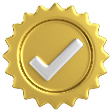 3 boyutlu onay kutusu. İşaretle. 3B illüstrasyon.