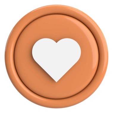 Düğme gibi. İkon gibi. 3B illüstrasyon.