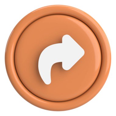 Paylaş düğmesi. Simgeyi paylaş. 3B illüstrasyon.