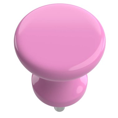 Pimi çek. Çizim iğnesi. Üç boyutlu pim. 3B illüstrasyon.