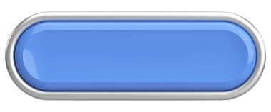 Üç boyutlu düğme. Boş tuş. 3B illüstrasyon.