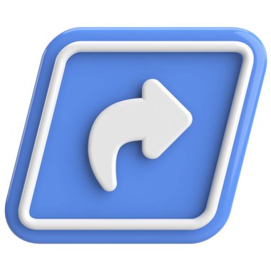 Paylaş düğmesi. Simgeyi paylaş. 3B illüstrasyon.