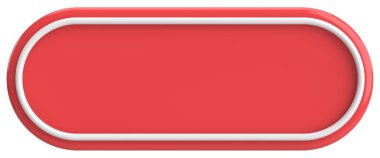 Üç boyutlu düğme. Boş tuş. 3B illüstrasyon.