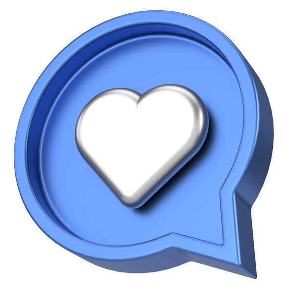 Like icon. Like button. 3D illustration.